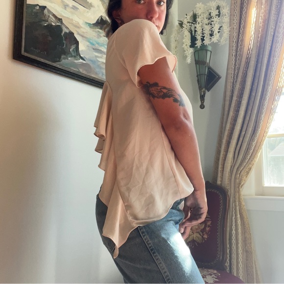 Blush Ruffle Open Back Top - Picture 3 of 5